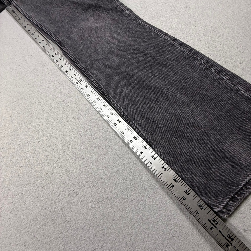Zara High Waisted Wide Leg Jeans Faded Black Denim Womens Size 0 US 25 Waist - Picture 7 of 9